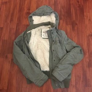 Army Green Hollister Jacket (Size S)